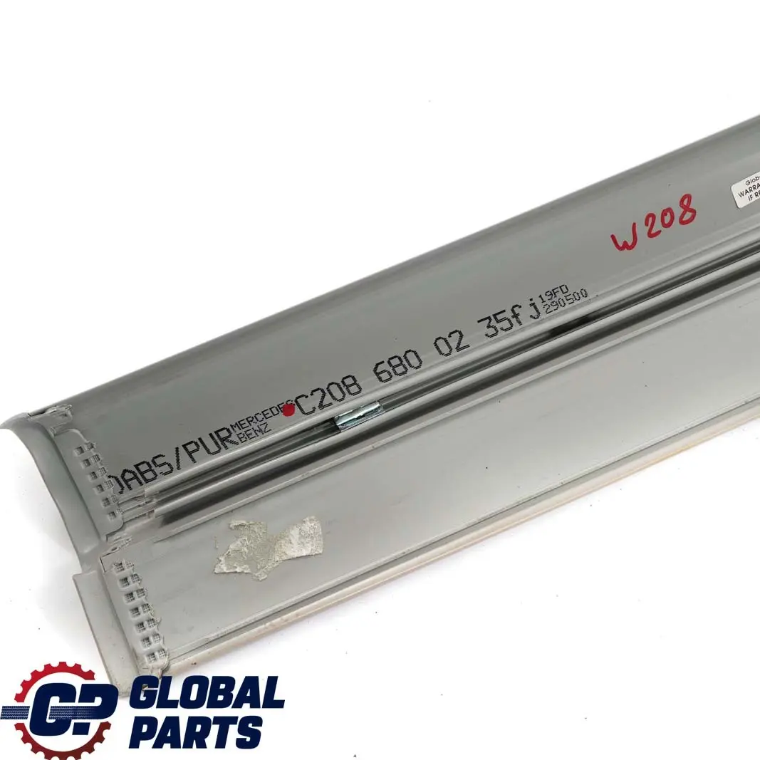 Mercedes-Benz C208 W208 Front Door Sill Entrance Trim Strip Grey to with Part number A2086800235 Mercedes-Benz C208 W208 Front Door Sill Entrance Trim Strip Grey - SKU A2086800235 - Part number A2086800235