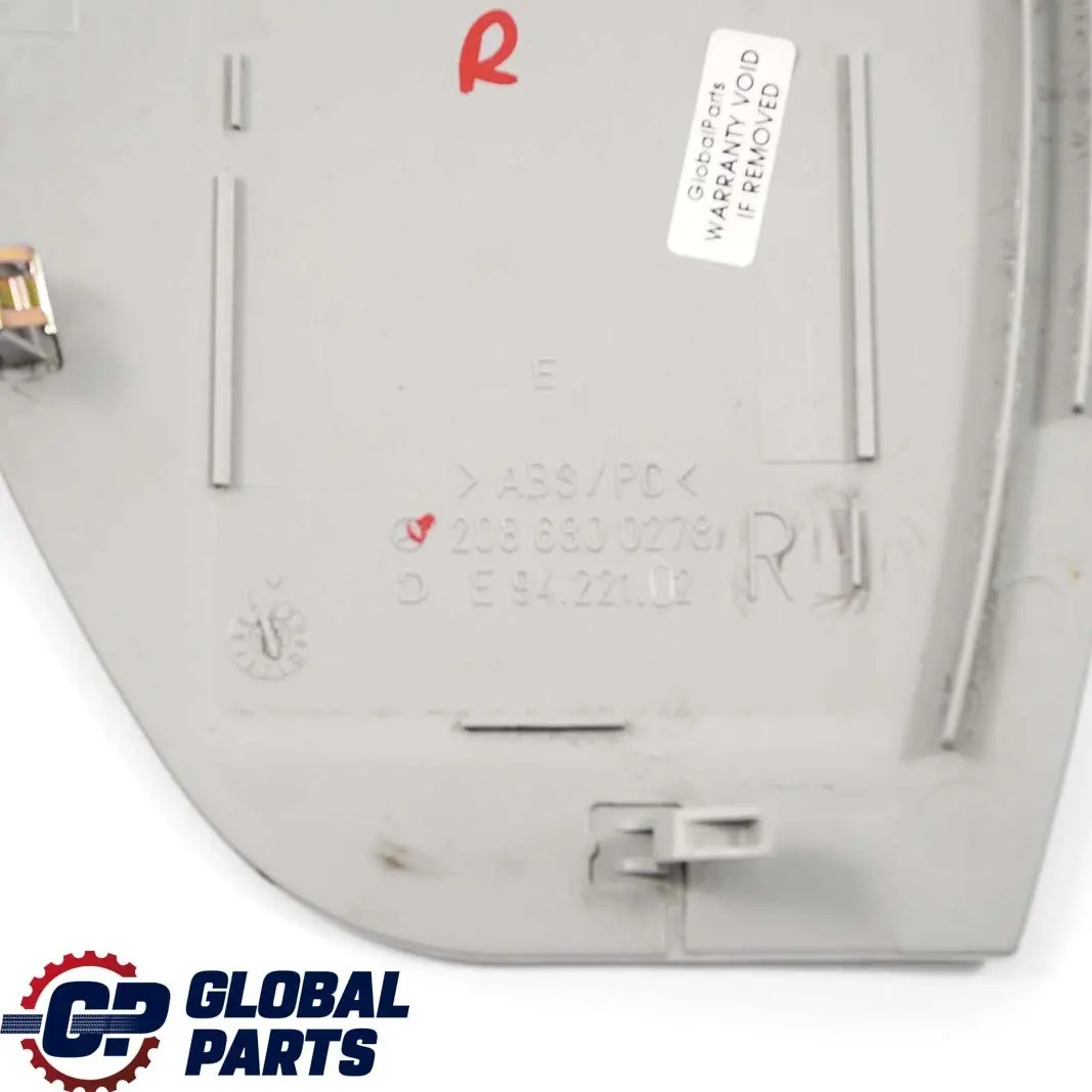 W208 Delantero Derecho Tablero Cubierta Panel Embellecedor para Mercedes con número de pieza A2086800278 Mercedes W208 Delantero Derecho Tablero Cubierta Panel Embellecedor - SKU A2086800278 - Número de pieza A2086800278
