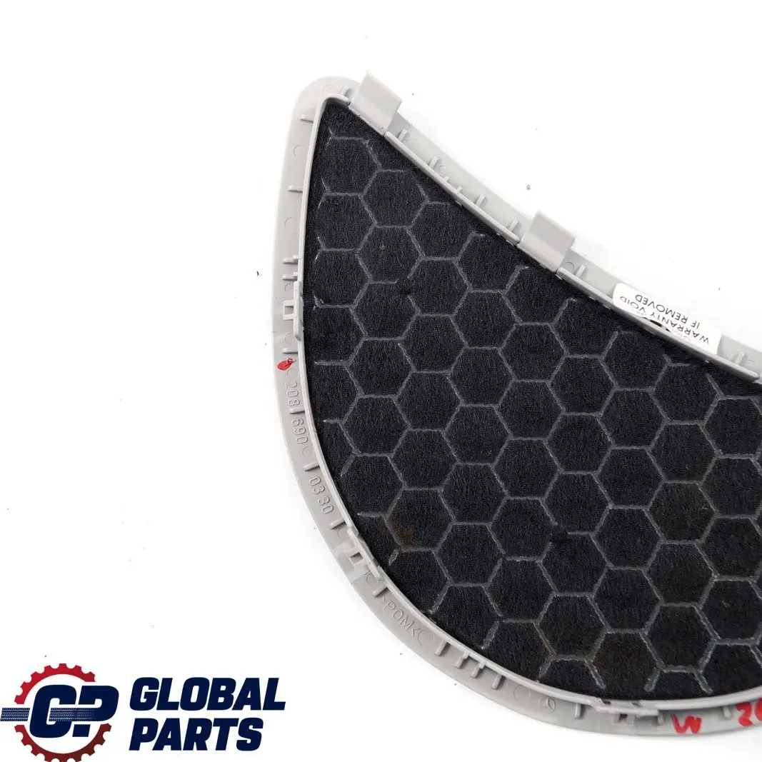 Mercedes-Benz C208 W208 Parcel Shelf Speaker Trim Cover Grey to with Part number A2086900330 Mercedes-Benz C208 W208 Parcel Shelf Speaker Trim Cover Grey - SKU A2086900330 - Part number A2086900330