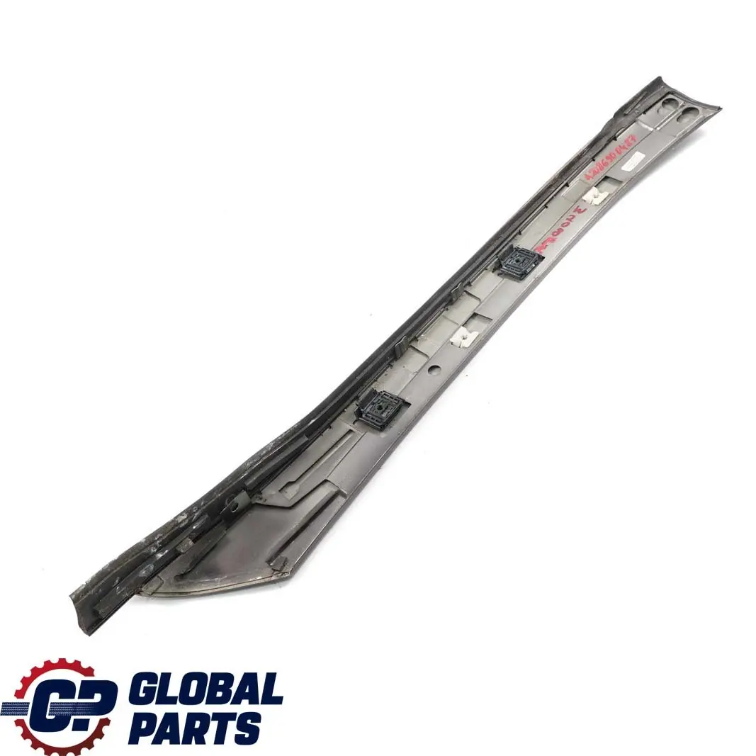 Mercedes-Benz C208 Front Right O/S A-Pillar Exterior Trim Strip Almandine Black to with Part number A2086900487 Mercedes-Benz C208 Front Right O/S A-Pillar Exterior Trim Strip Almandine Black - SKU A2086900487-ALB - Part number A2086900487
