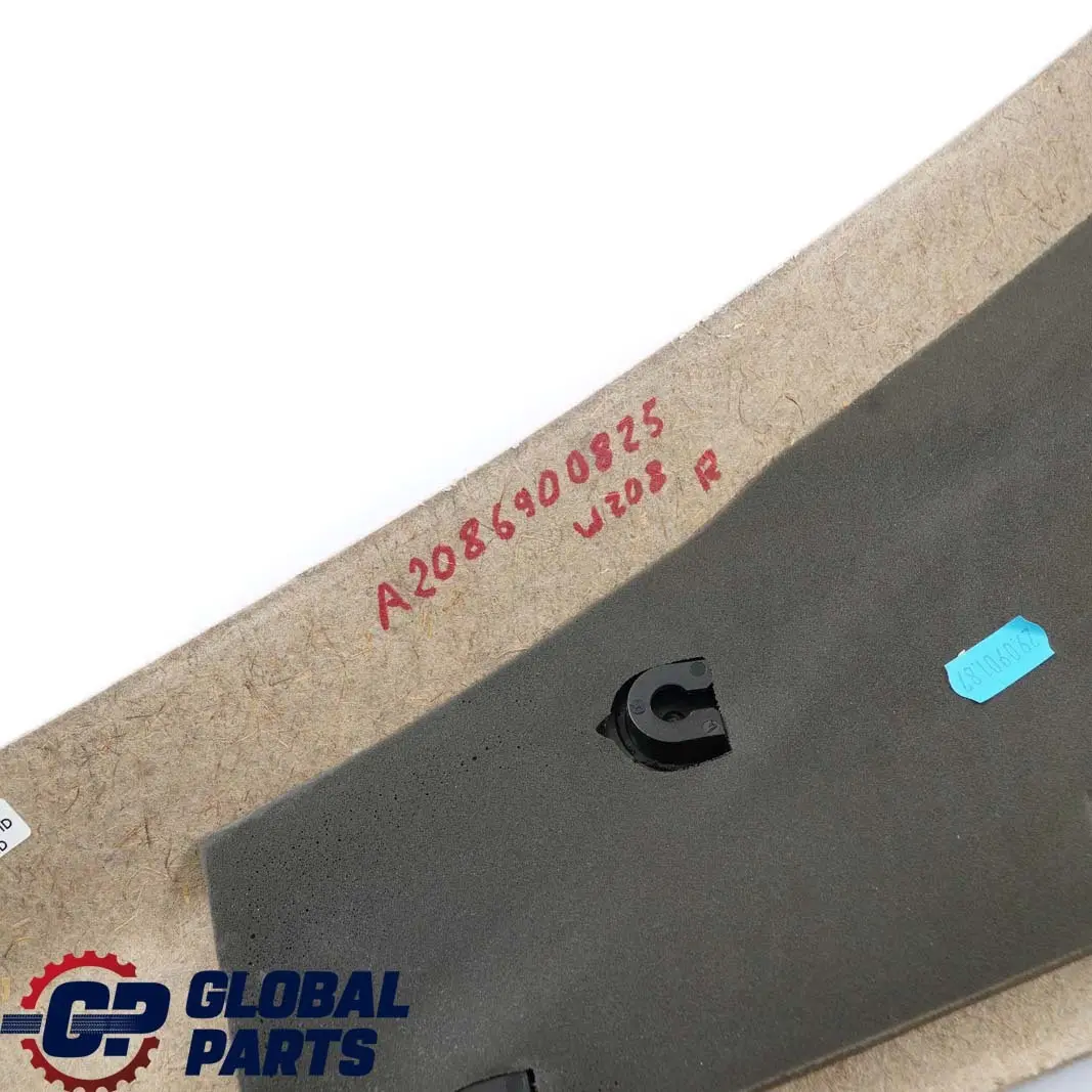 Mercedes-Benz C208 W208 Rear Right O/S C-Pillar Cover Panel Grey to with Part number A2086900825 Mercedes-Benz C208 W208 Rear Right O/S C-Pillar Cover Panel Grey - SKU A2086900825 - Part number A2086900825