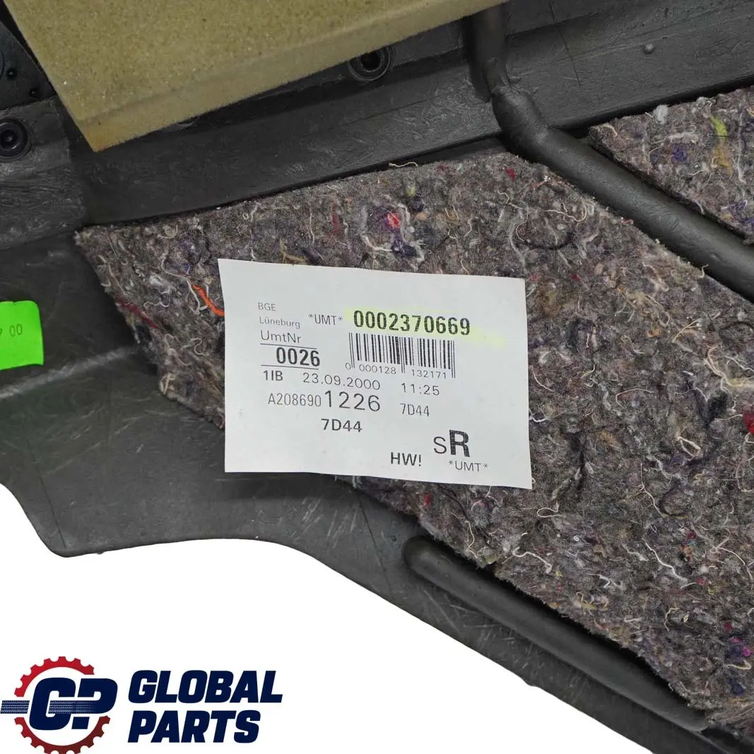 Mercedes-Benz CLK-Class W208 Rear Right O/S Lateral Trim Panel Grey Leather to with Part number A2086901226 Mercedes-Benz CLK-Class W208 Rear Right O/S Lateral Trim Panel Grey Leather - SKU A2086901226 - Part number A2086901226