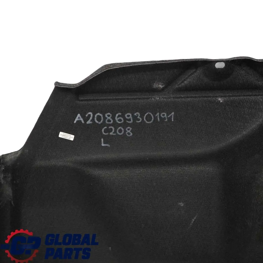 Mercedes-Benz CLK W208 Boot Trunk Left N/S Lateral Trim Panel to with Part number A2086930191 Mercedes-Benz CLK W208 Boot Trunk Left N/S Lateral Trim Panel - SKU A2086930191 - Part number A2086930191