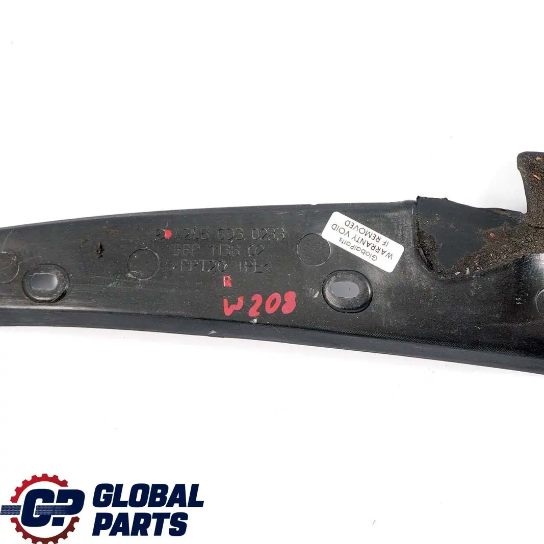 W208 Striscia Posteriore Destra Pannello Baule Copertura per Mercedes con numero di parte A2086930233 Mercedes W208 Striscia Posteriore Destra Pannello Baule Copertura - SKU A2086930233 - Numero di parte A2086930233