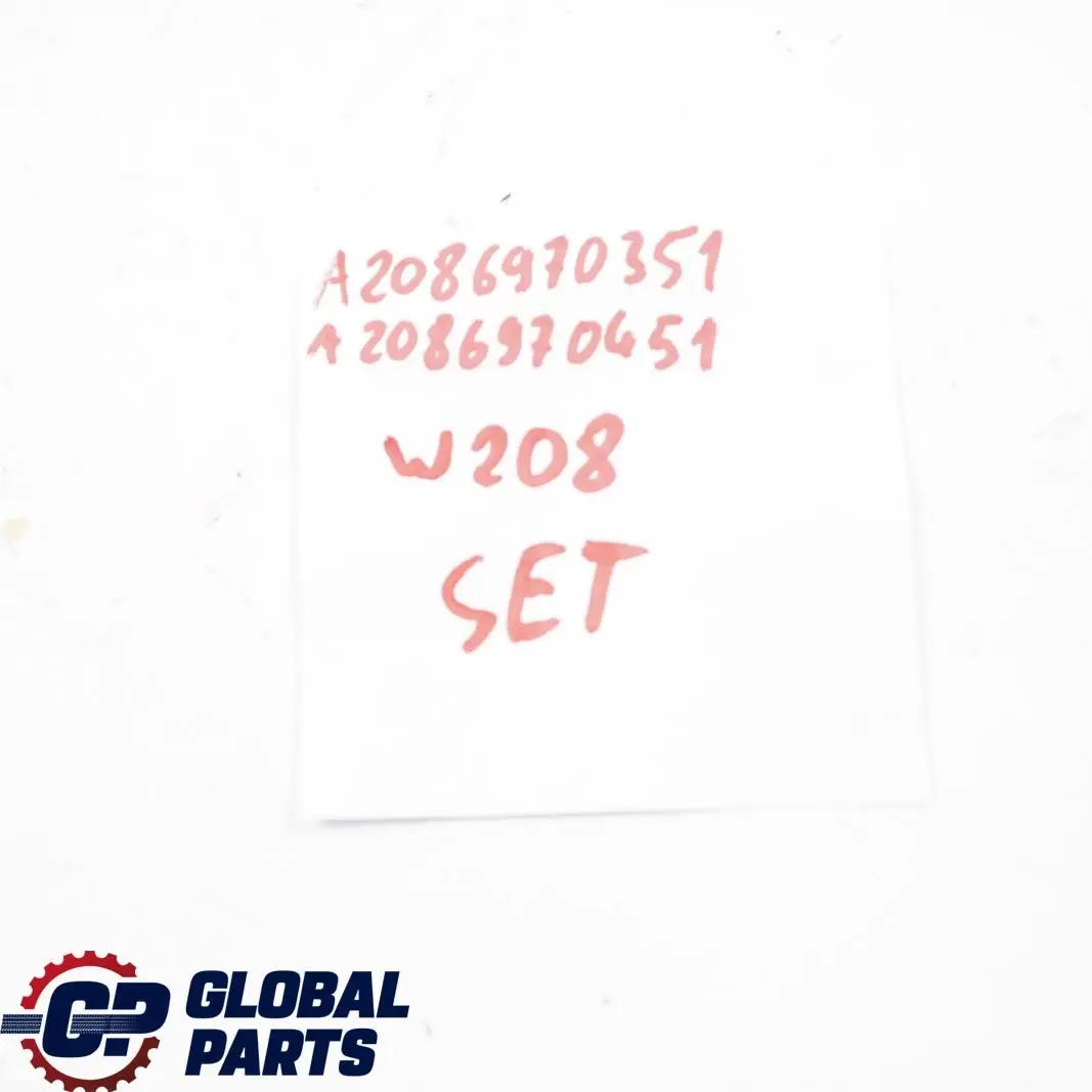  Mercedes-Benz CLK W208 Front Left Right Door Edge Protection Strip Set Grey - SKU A2086970351 - Part number A2086970351