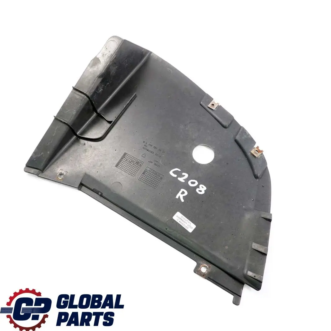 Mercedes-Benz CLK W208 Front Right O/S Wheel Arch Housing Liner to with Part number A2086985830 Mercedes-Benz CLK W208 Front Right O/S Wheel Arch Housing Liner - SKU A2086985830 - Part number A2086985830