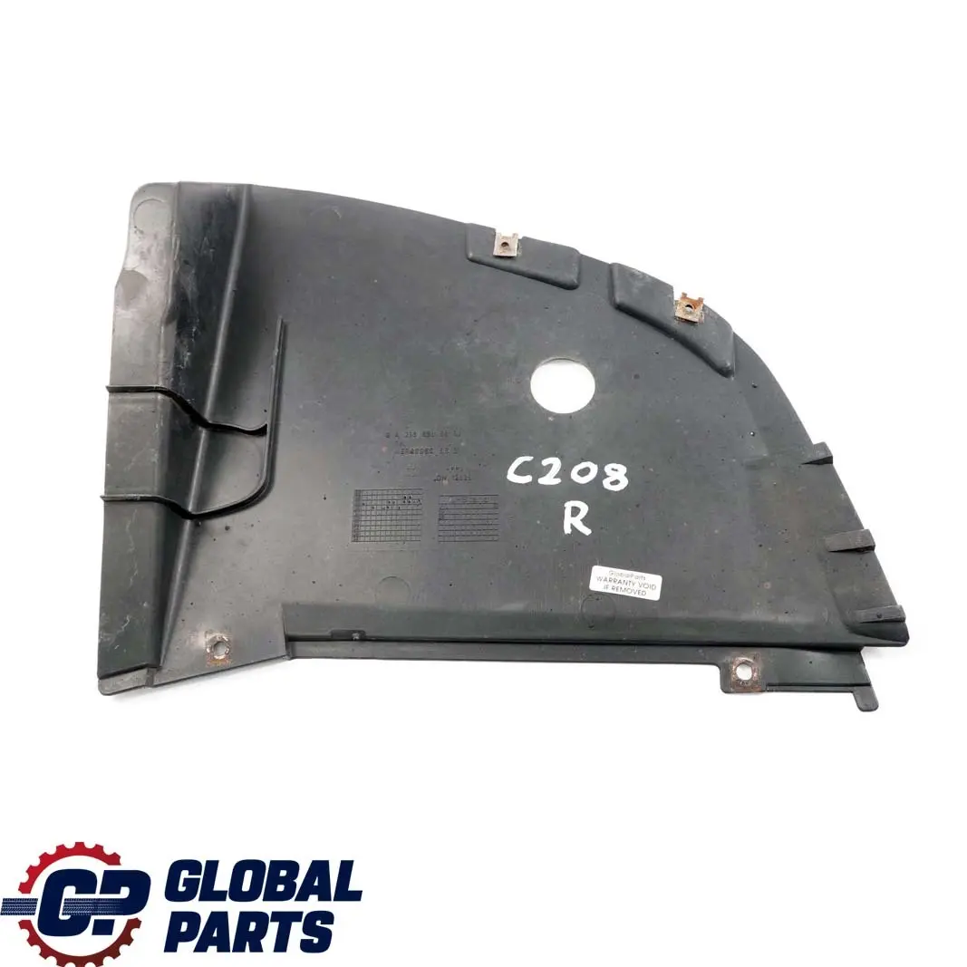 Mercedes-Benz CLK W208 Front Right O/S Wheel Arch Housing Liner to with Part number A2086985830 Mercedes-Benz CLK W208 Front Right O/S Wheel Arch Housing Liner - SKU A2086985830 - Part number A2086985830
