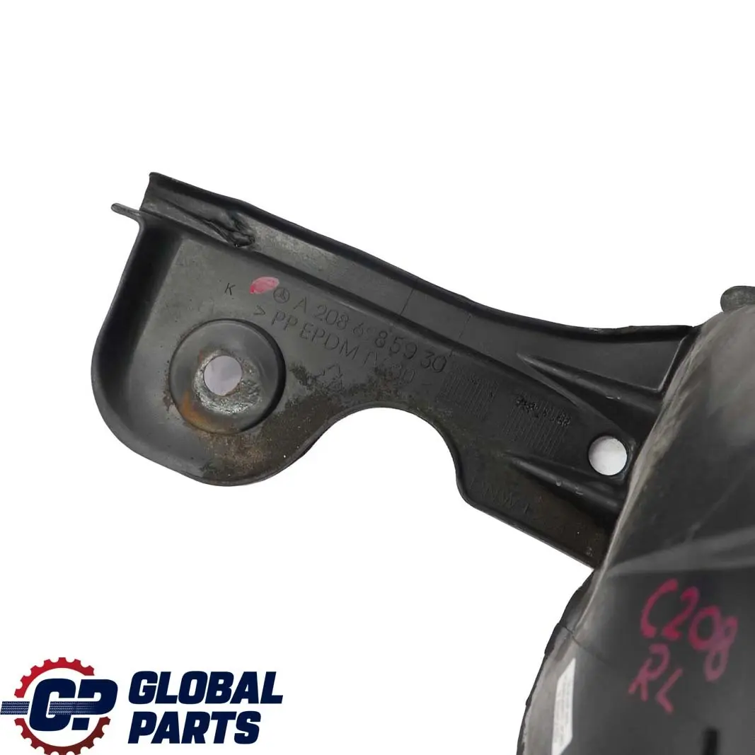 Mercedes-Benz CLK-Class W208 C208 Rear Left N/S Wheel Arch Housing to with Part number A2086985930 Mercedes-Benz CLK-Class W208 C208 Rear Left N/S Wheel Arch Housing - SKU A2086985930 - Part number A2086985930