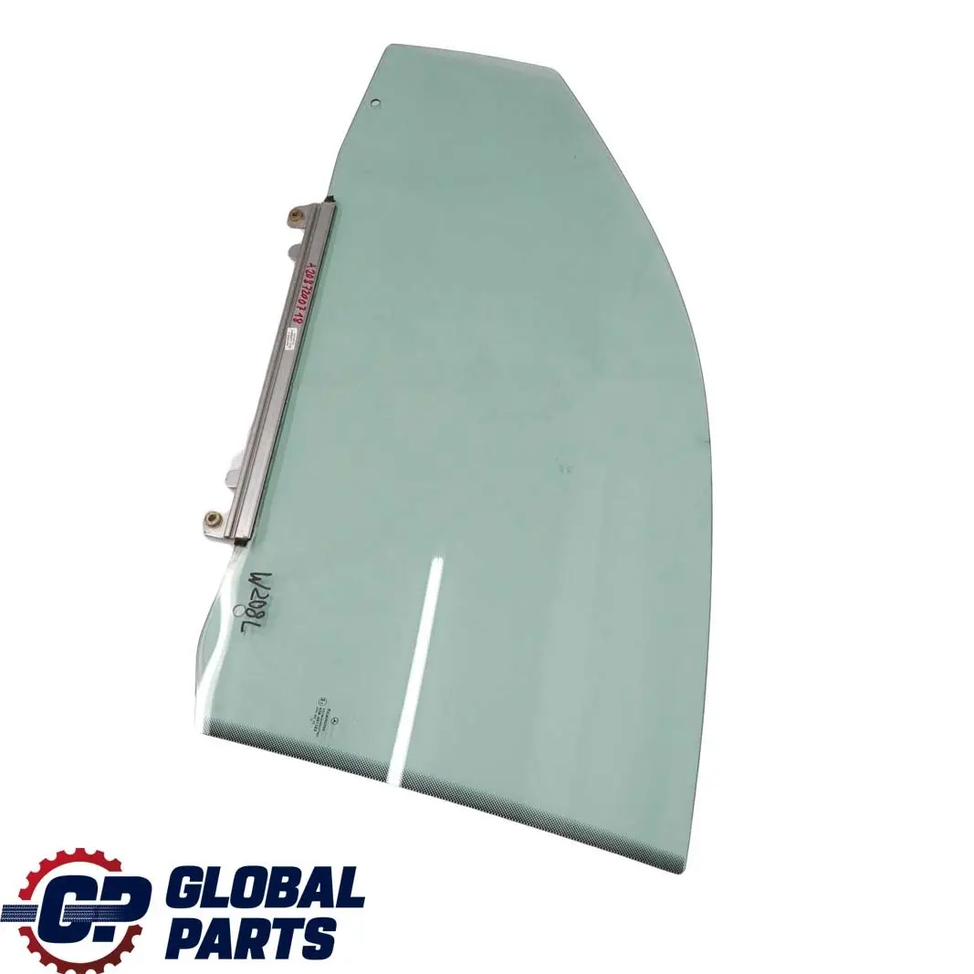 Mercedes-Benz CLK W208 Front Left N/S Window Glass Green AS2 to with Part number A2087200718 Mercedes-Benz CLK W208 Front Left N/S Window Glass Green AS2 - SKU A2087200718 - Part number A2087200718