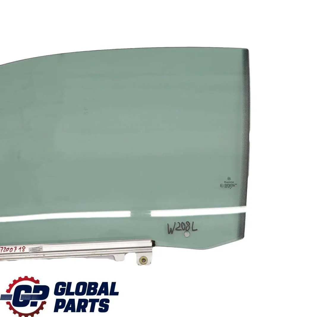 Mercedes-Benz CLK W208 Front Left N/S Window Glass Green AS2 to with Part number A2087200718 Mercedes-Benz CLK W208 Front Left N/S Window Glass Green AS2 - SKU A2087200718 - Part number A2087200718