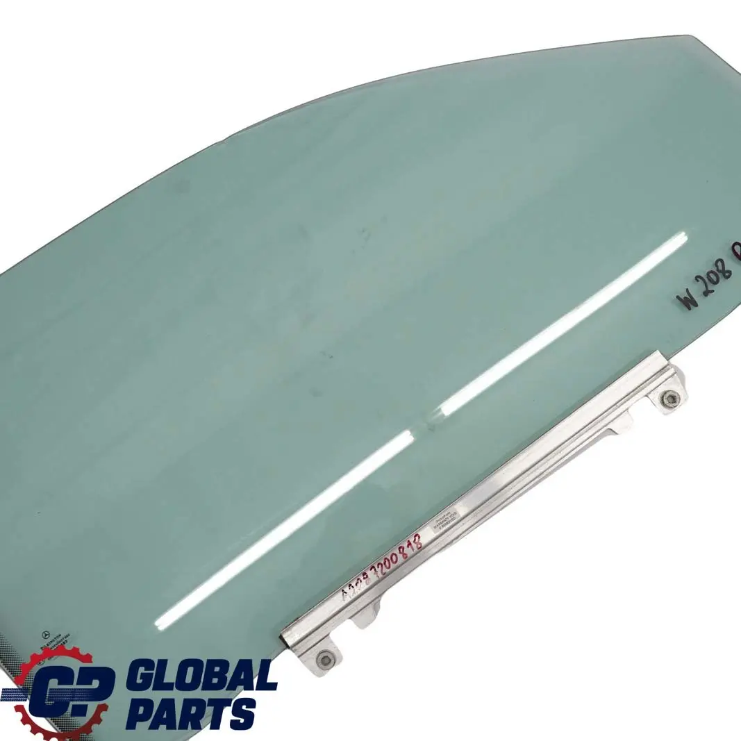 Mercedes-Benz CLK W208 Front Right O/S Window Glass Green AS2 to with Part number A2087200818 Mercedes-Benz CLK W208 Front Right O/S Window Glass Green AS2 - SKU A2087200818 - Part number A2087200818