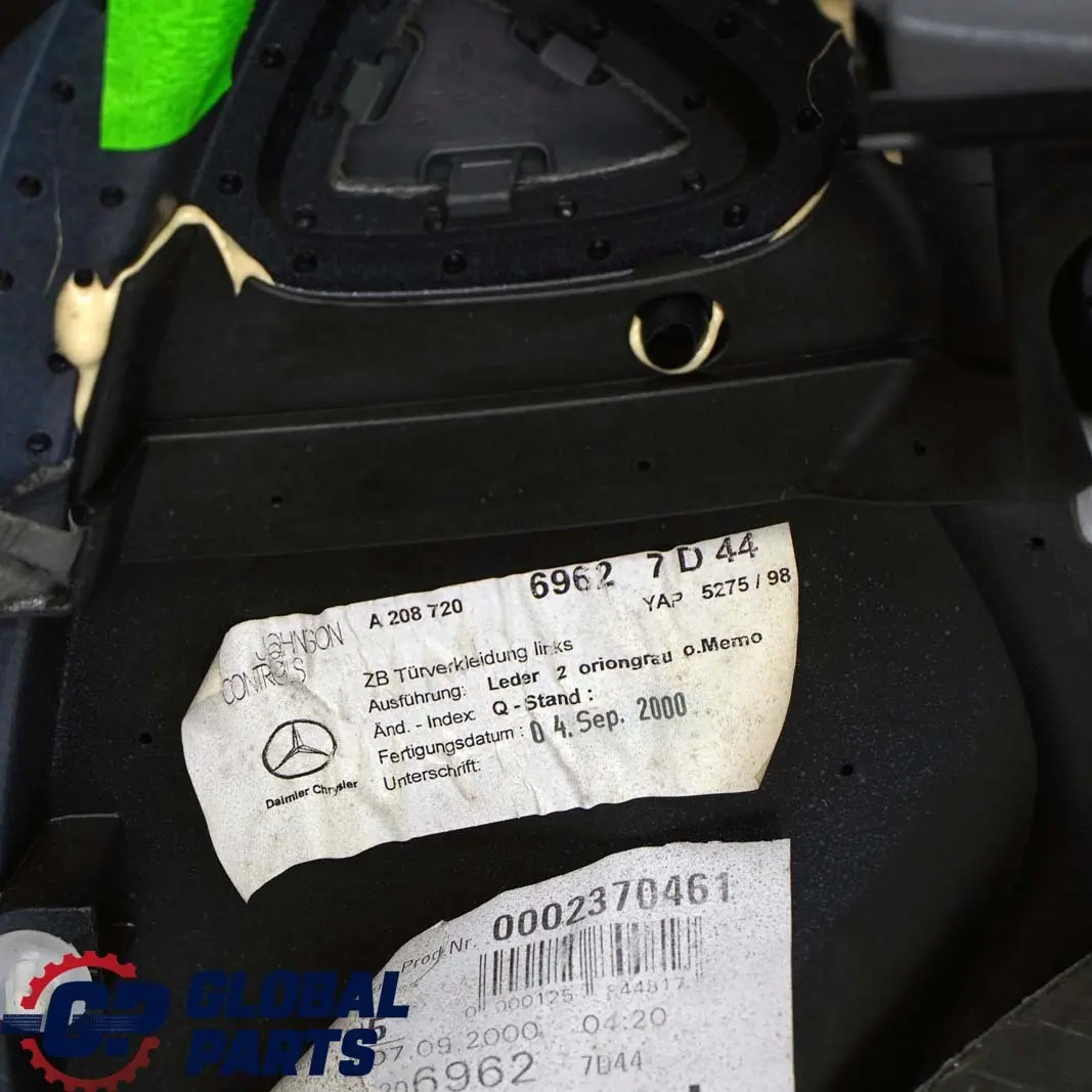  Mercedes-Benz CLK-Klasse W208 Türverkleidung Vorne Links Leder Grau - SKU A2087205762 - Teilenummer A2087205762