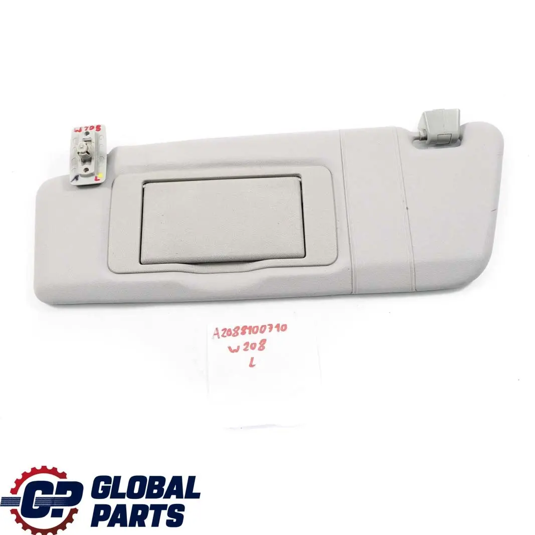 Mercedes-Benz C CLK E W202 C208 W208 W210 Left N/S Sun Visor Cover Trim Grey to with Part number A2088100710 Mercedes-Benz C CLK E W202 C208 W208 W210 Left N/S Sun Visor Cover Trim Grey - SKU A2088100710 - Part number A2088100710
