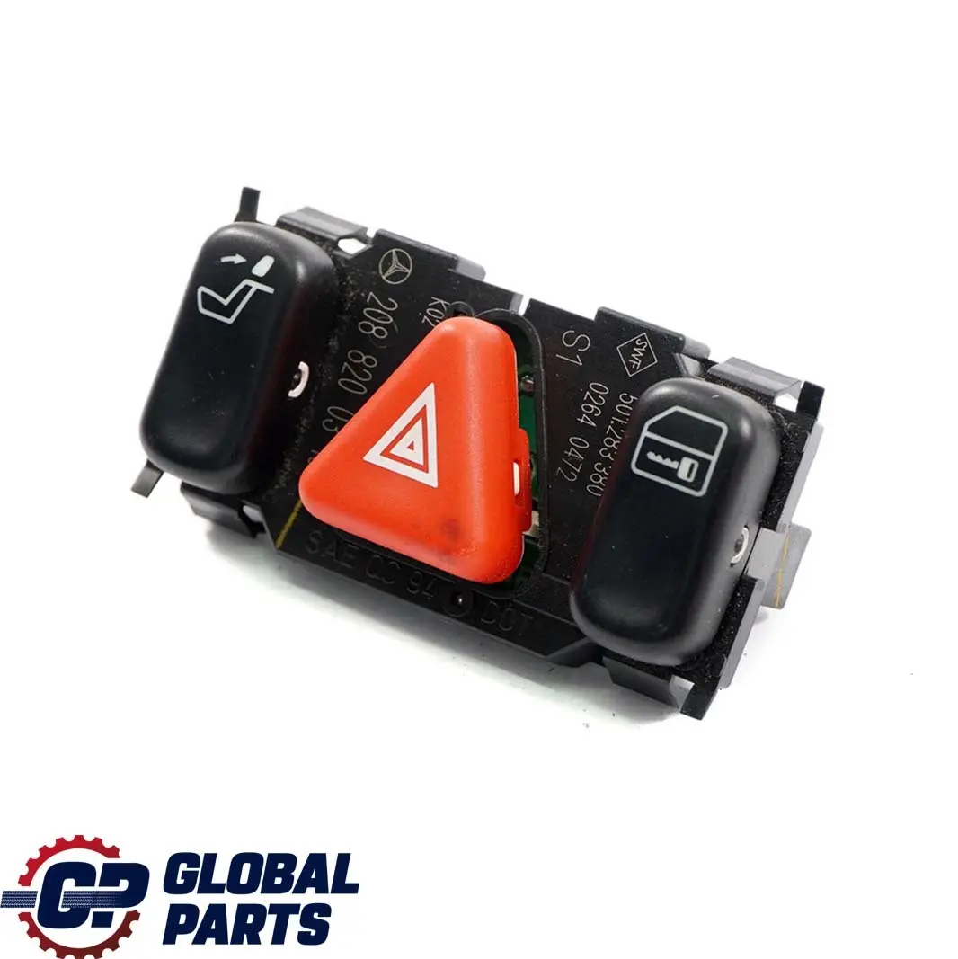 Mercedes W202 W210 Luz Emergencia Central Interruptor Bloqueo Puertas A208820310 - SKU A2088200310 - Número de pieza A2088200310