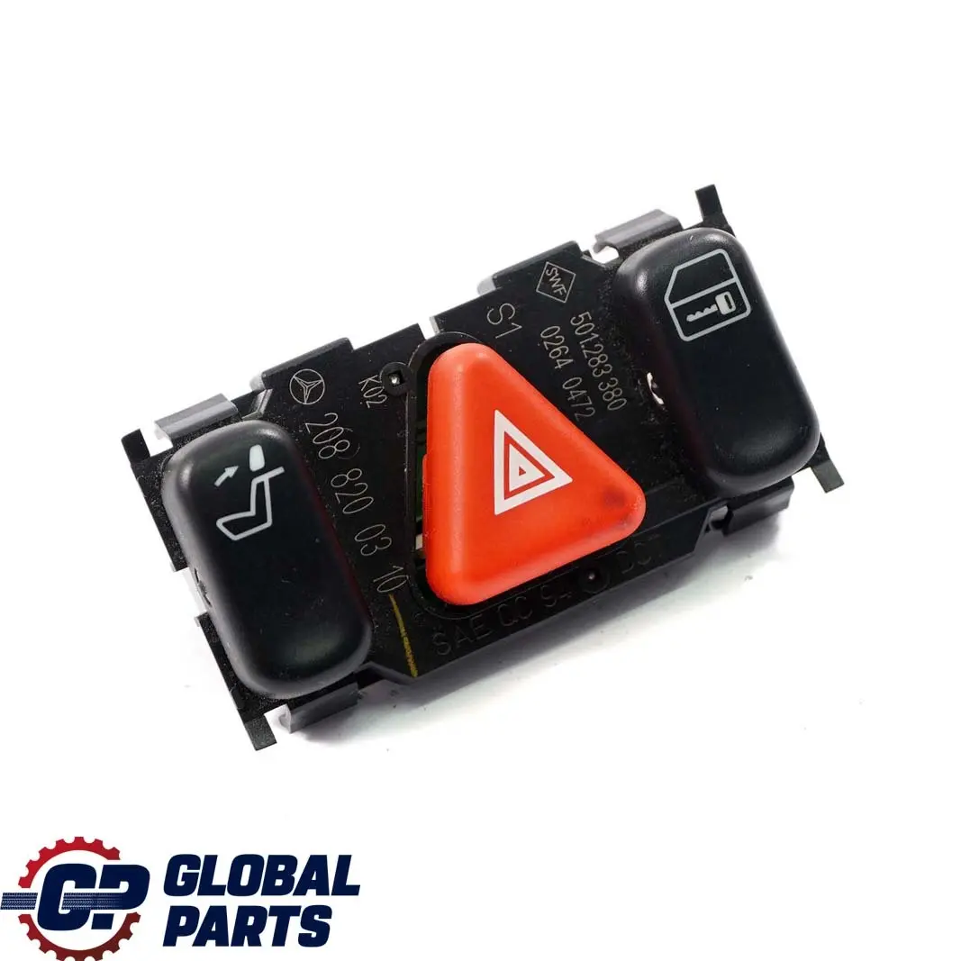 Interruttore blocco della porta pericolo centrale per Mercedes W202 W210 con numero di parte A2088200310 Mercedes W202 W210 Interruttore blocco della porta pericolo centrale - SKU A2088200310 - Numero di parte A2088200310