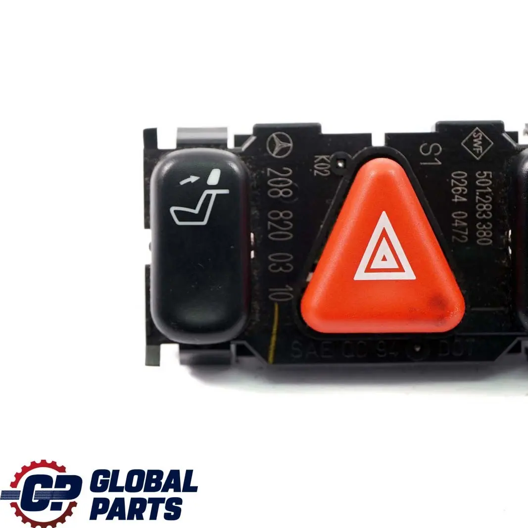 Mercedes W202 W210 Centre Hazard Light Door Locking Switch - SKU A2088200310 - Part number A2088200310