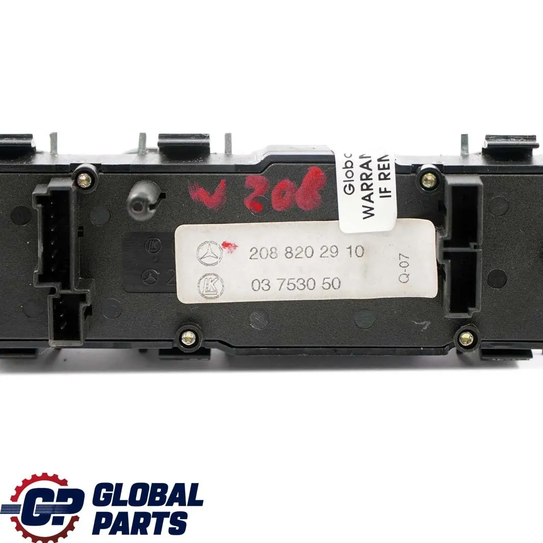 Mercedes-Benz CLK W208 Centre Console Window Tailgate Opener Switch Panel to with Part number A2088202910 Mercedes-Benz CLK W208 Centre Console Window Tailgate Opener Switch Panel - SKU A2088202910 - Part number A2088202910