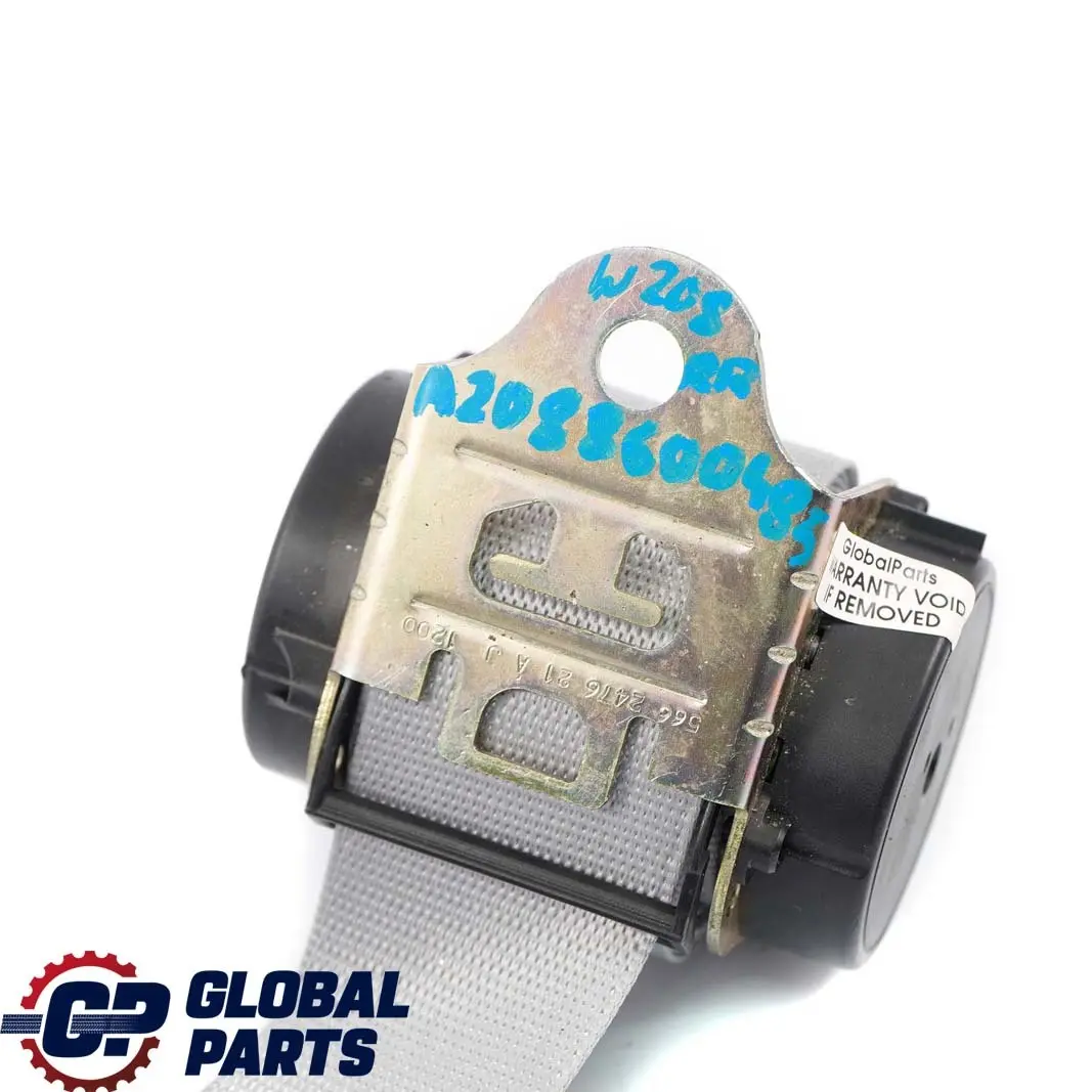 Mercedes-Benz Classe CLK C208 Ceinture de Securite Arriere a Droite Gris pour à propos du numéro de pièce A2088600485 Mercedes-Benz Classe CLK C208 Ceinture de Securite Arriere a Droite Gris - SKU A2088600485 - Numéro de pièce A2088600485