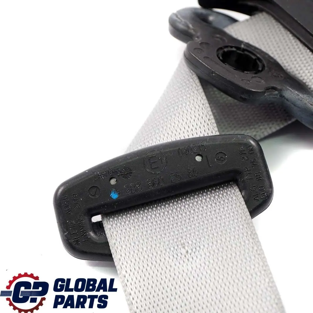 Mercedes-Benz CLK-Class C208 Front Left N/S Seat Belt Grey to with Part number A2088602585 Mercedes-Benz CLK-Class C208 Front Left N/S Seat Belt Grey - SKU A2088602585 - Part number A2088602585