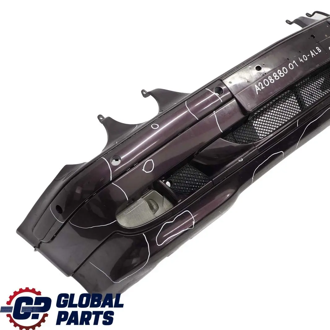 Mercedes-Benz CLK-Class W208 Front Bumper Trim Panel Almandine Black - 182 to with Part number A2088800140 Mercedes-Benz CLK-Class W208 Front Bumper Trim Panel Almandine Black - 182 - SKU A2088800140-ALB - Part number A2088800140