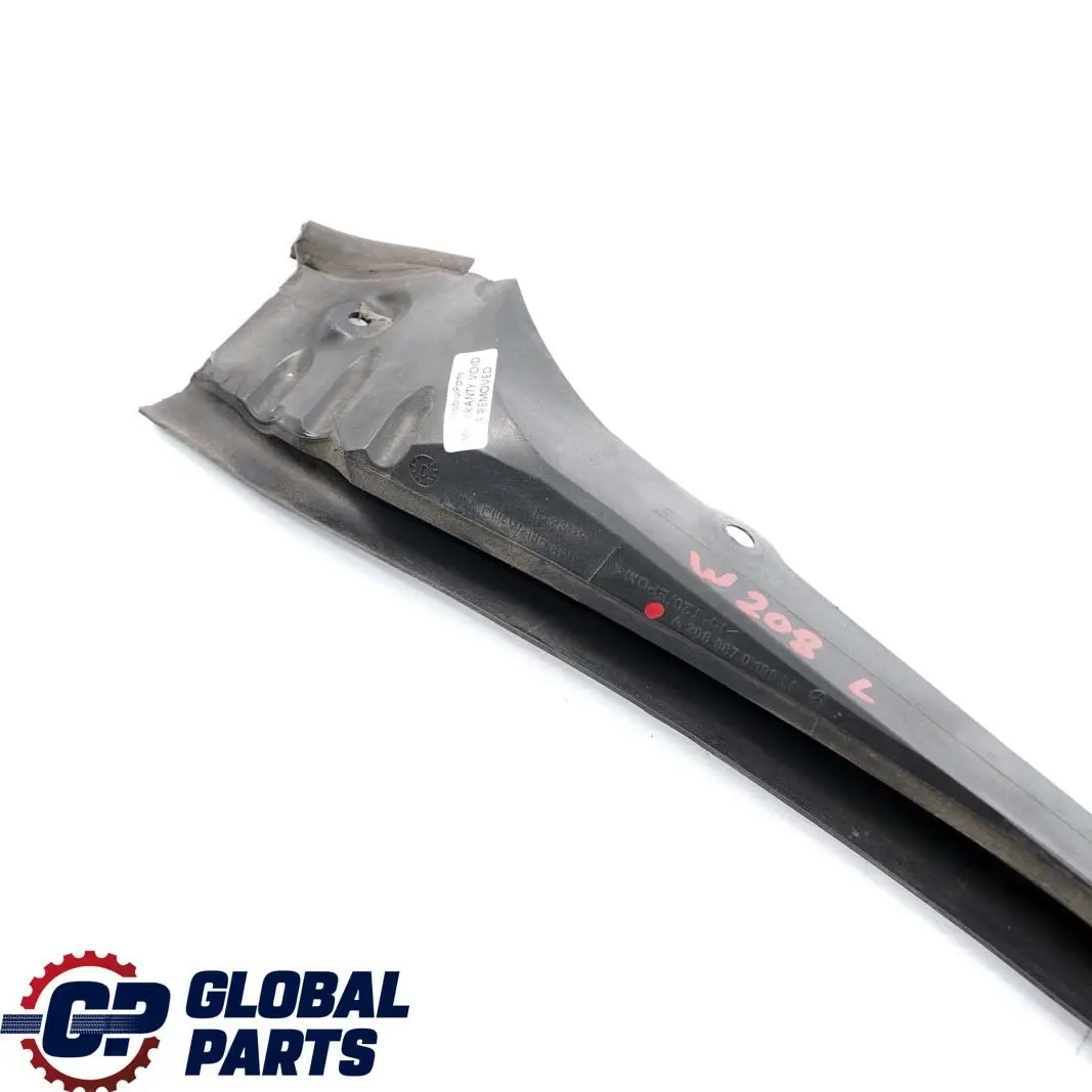  Mercedes-Benz W208 Hood Seal Weather Strip Front Left Engine Gasket - SKU A2088870198 - Part number A2088870198