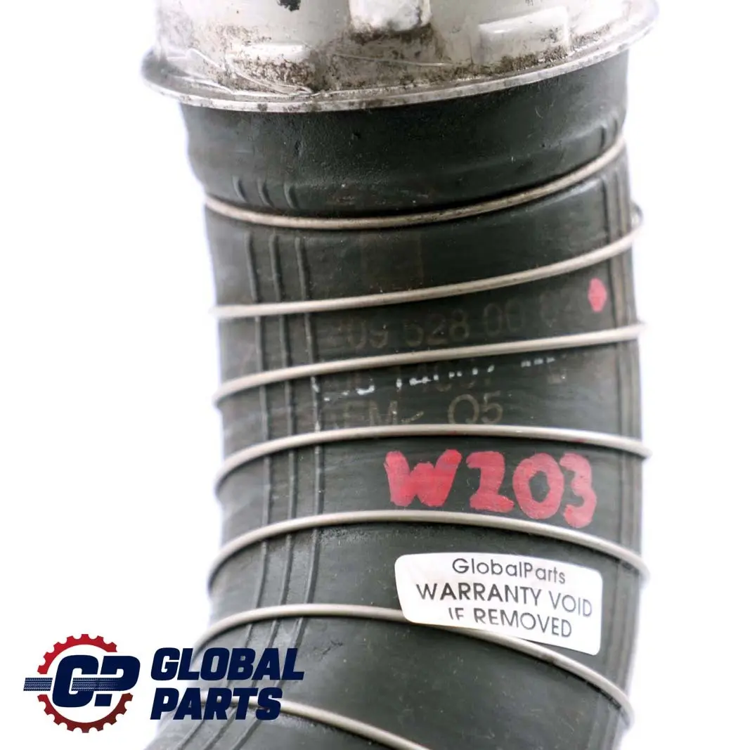 Charge Hose Pipe Right to Mercedes C CLK W203 C209 Kompressor Intercooler Air with Part number A2095280082 Mercedes C CLK W203 C209 Kompressor Intercooler Air Charge Hose Pipe Right - SKU A2095280082 - Part number A2095280082