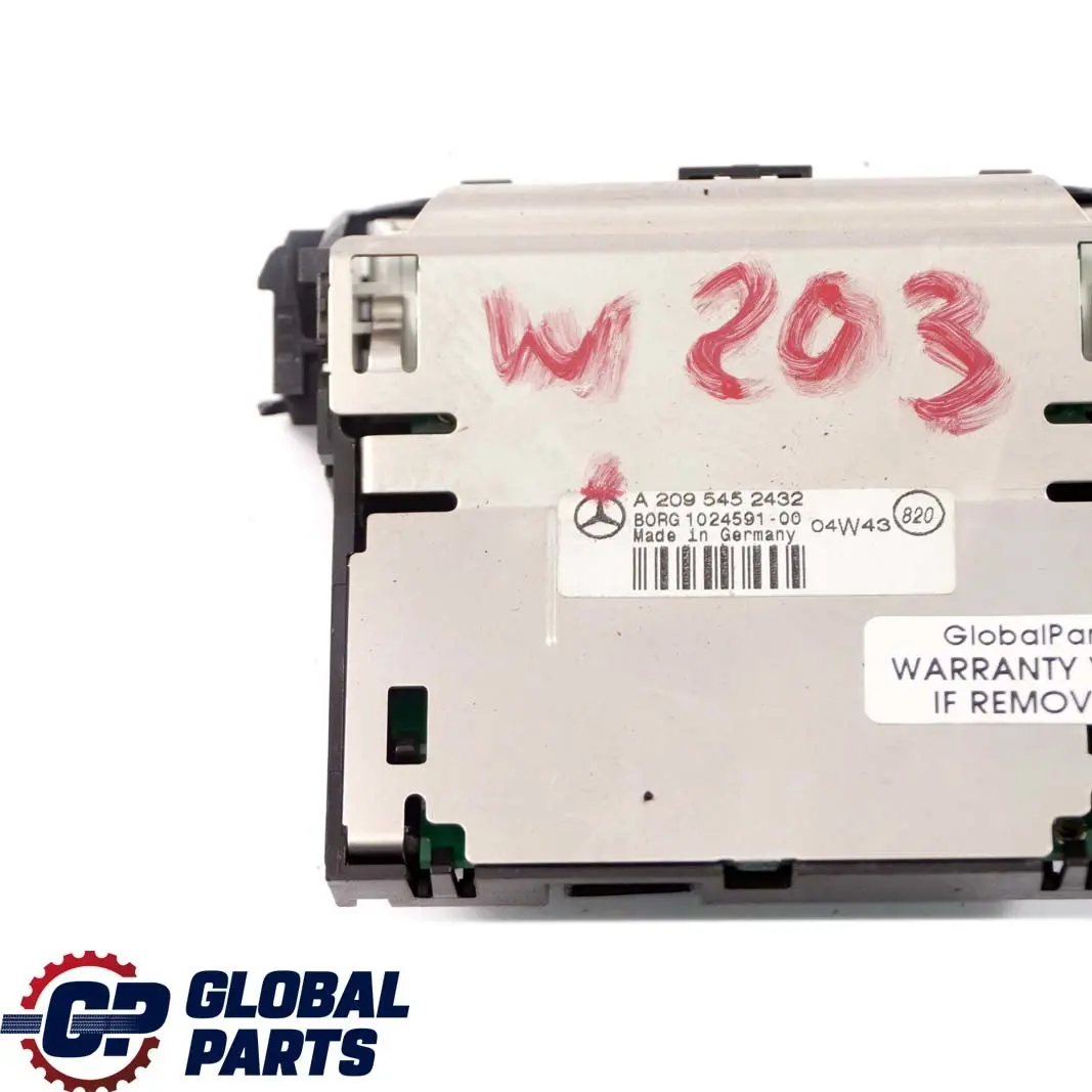 Sistema Parktronic Sensore di parcheggio Schermo avviso display per Mercedes C W203 con numero di parte A2095452432 Mercedes C W203 Sistema Parktronic Sensore di parcheggio Schermo avviso display - SKU A2095452432 - Numero di parte A2095452432