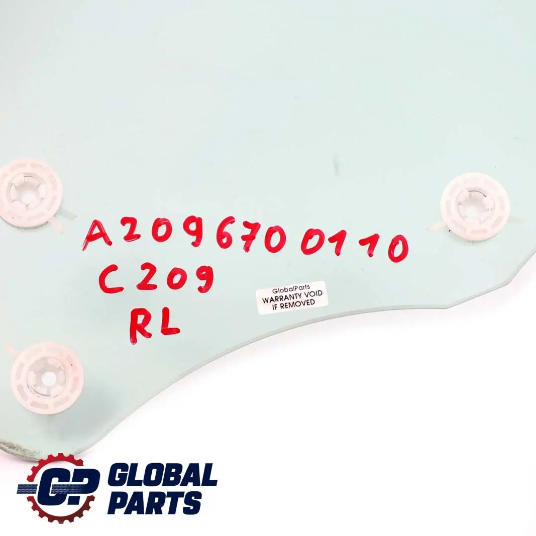 Hinten links Fensterscheibe Grün AS2 für Mercedes C209 mit Teilenummer A2096700110 Mercedes C209 Hinten links Fensterscheibe Grün AS2 - SKU A2096700110 - Teilenummer A2096700110