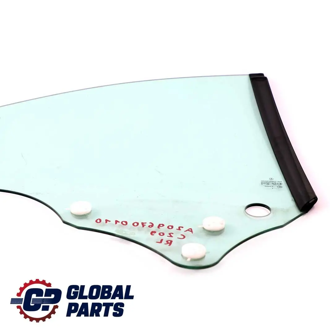 Cristal Ventana Trasera Izquierda Verde AS2 para Mercedes C209 con número de pieza A2096700110 Mercedes C209 Cristal Ventana Trasera Izquierda Verde AS2 - SKU A2096700110 - Número de pieza A2096700110