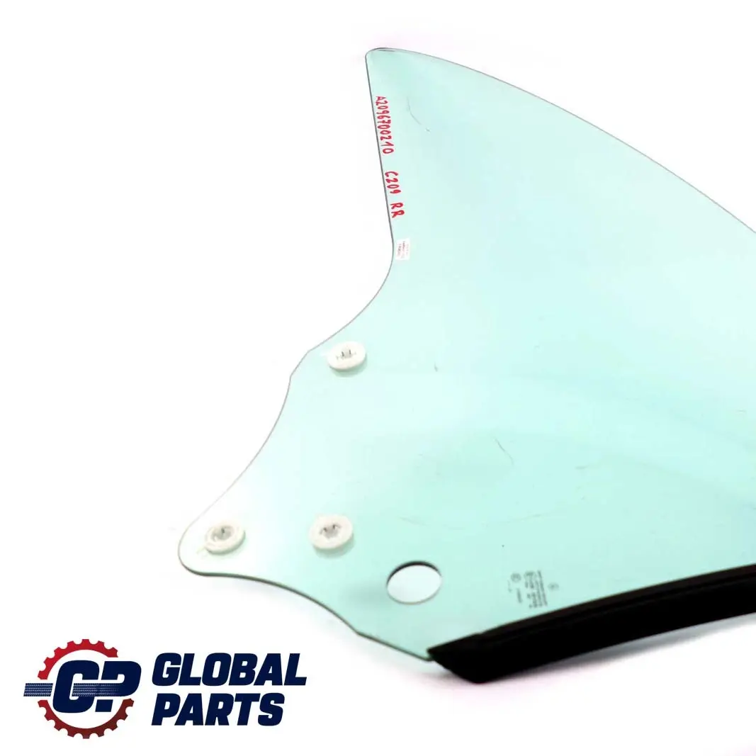 Right O/S Window Glass Green AS2 to Mercedes CLK C209 Rear with Part number A2096700210 Mercedes CLK C209 Rear Right O/S Window Glass Green AS2 - SKU A2096700210 - Part number A2096700210