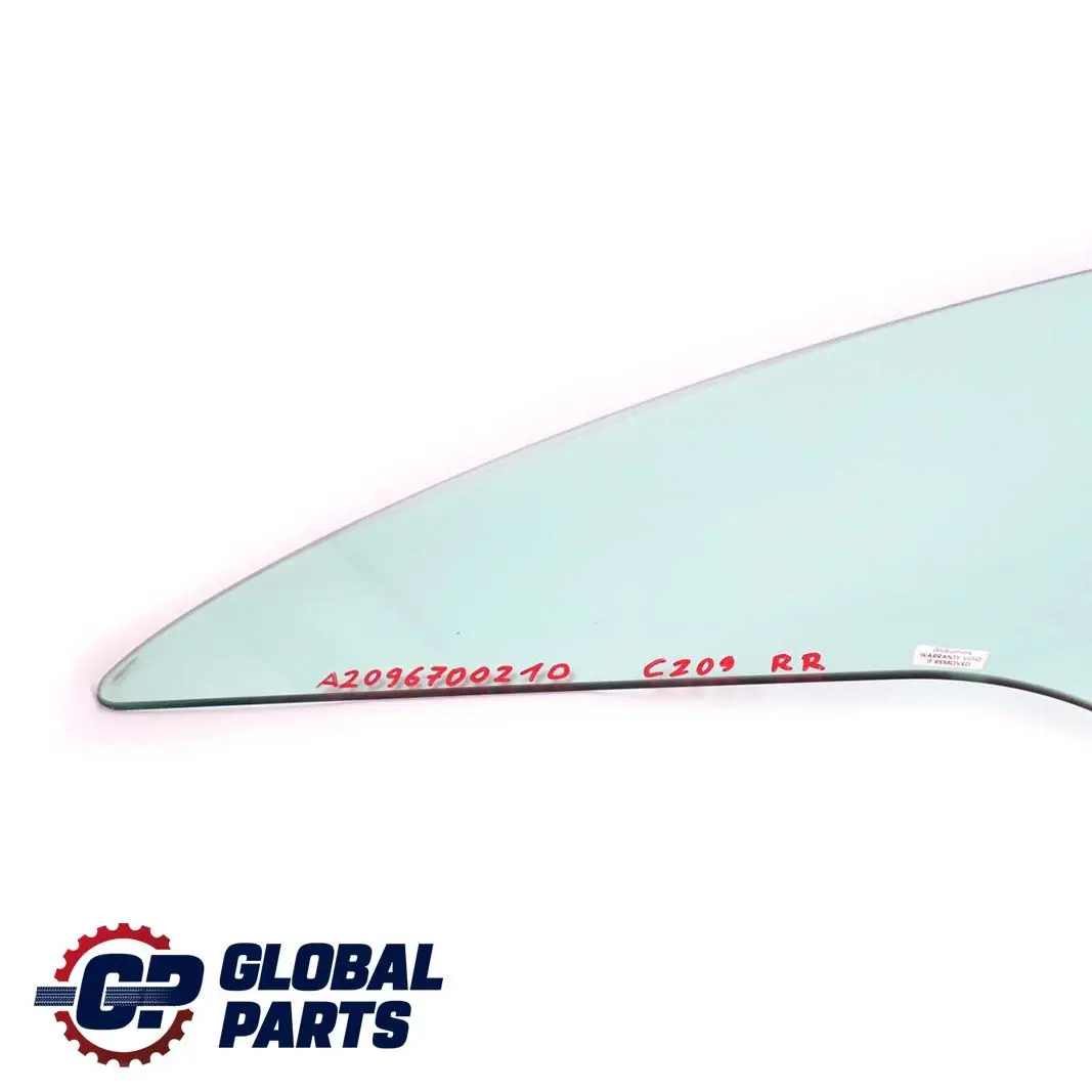 Vitre Arrière Droite Verte AS2 pour Mercedes CLK C209 à propos du numéro de pièce A2096700210 Mercedes CLK C209 Vitre Arrière Droite Verte AS2 - SKU A2096700210 - Numéro de pièce A2096700210