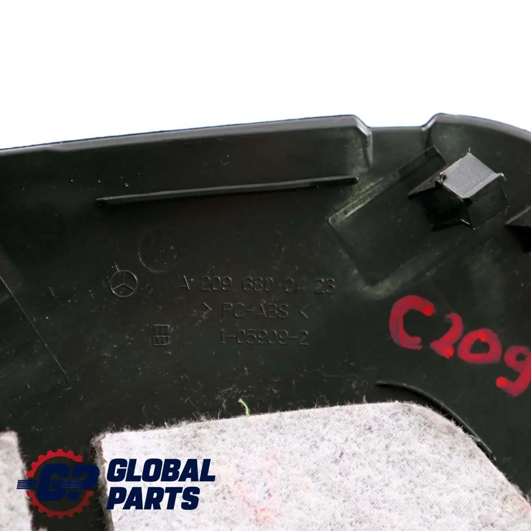 Mercedes C209 W209 Dashboard Trim Cover Right O/S Black - SKU A2096800423 - Part number A2096800423