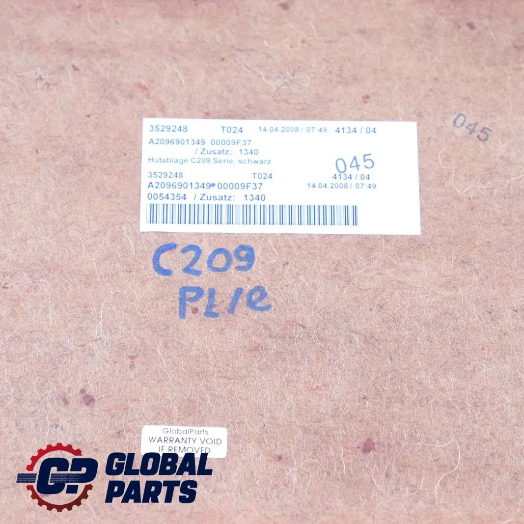 Mercedes Benz CLK C209 Parcel Shelf Loudspeaker Cover Panel Trim Anthracite - SKU A2096901349 - Part number A2096901349