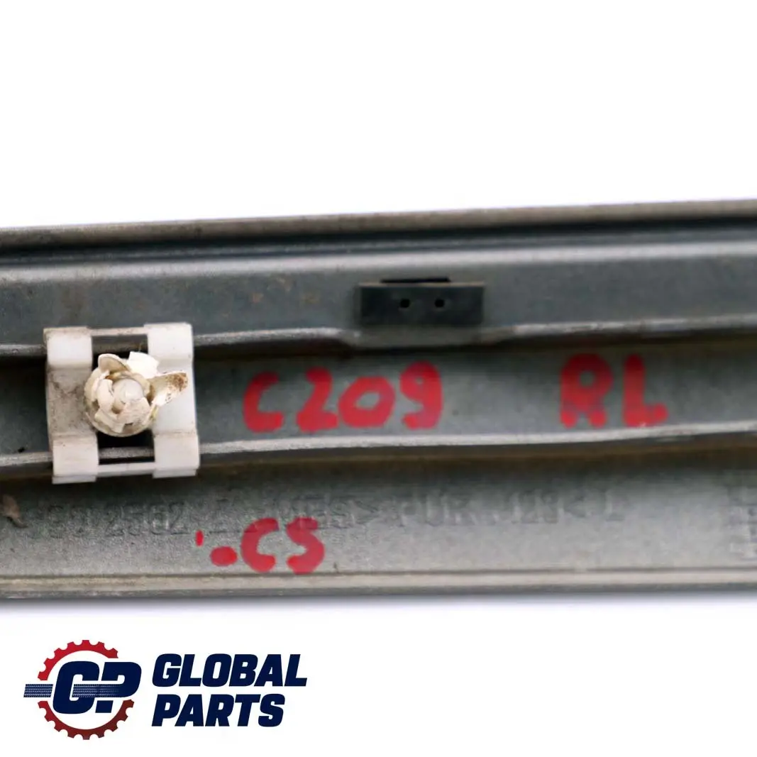 Left Moulding Trim N/S Cubanite Silver to Mercedes CLK C209 W209 Rear with Part number A2096902562 Mercedes CLK C209 W209 Rear Left Moulding Trim N/S Cubanite Silver - SKU A2096902562-CS - Part number A2096902562