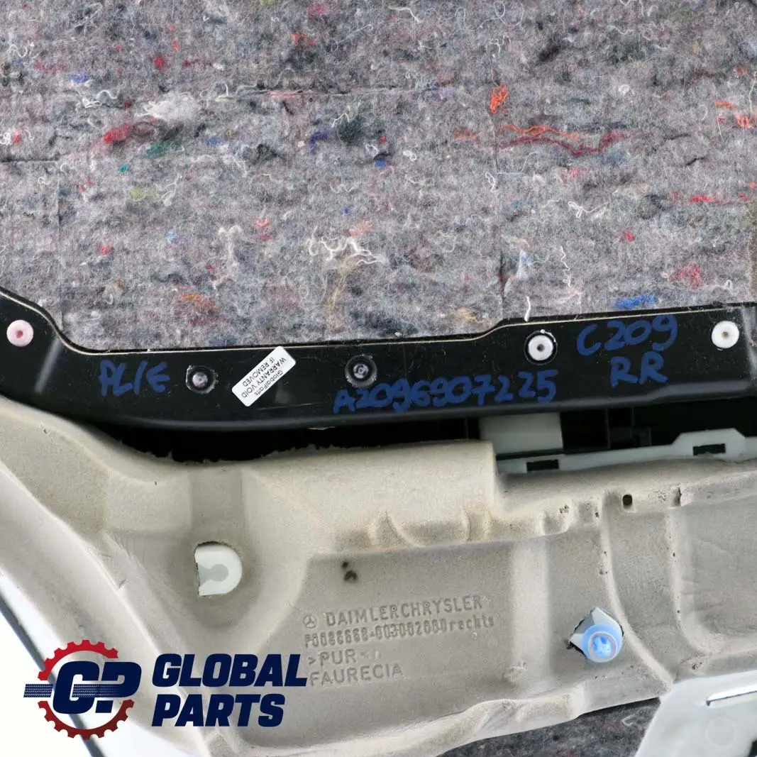 Mercedes Benz CLK C209 Rear Right O/S Lateral Trim Panel Leather Black - SKU A2096907225 - Part number A2096907225