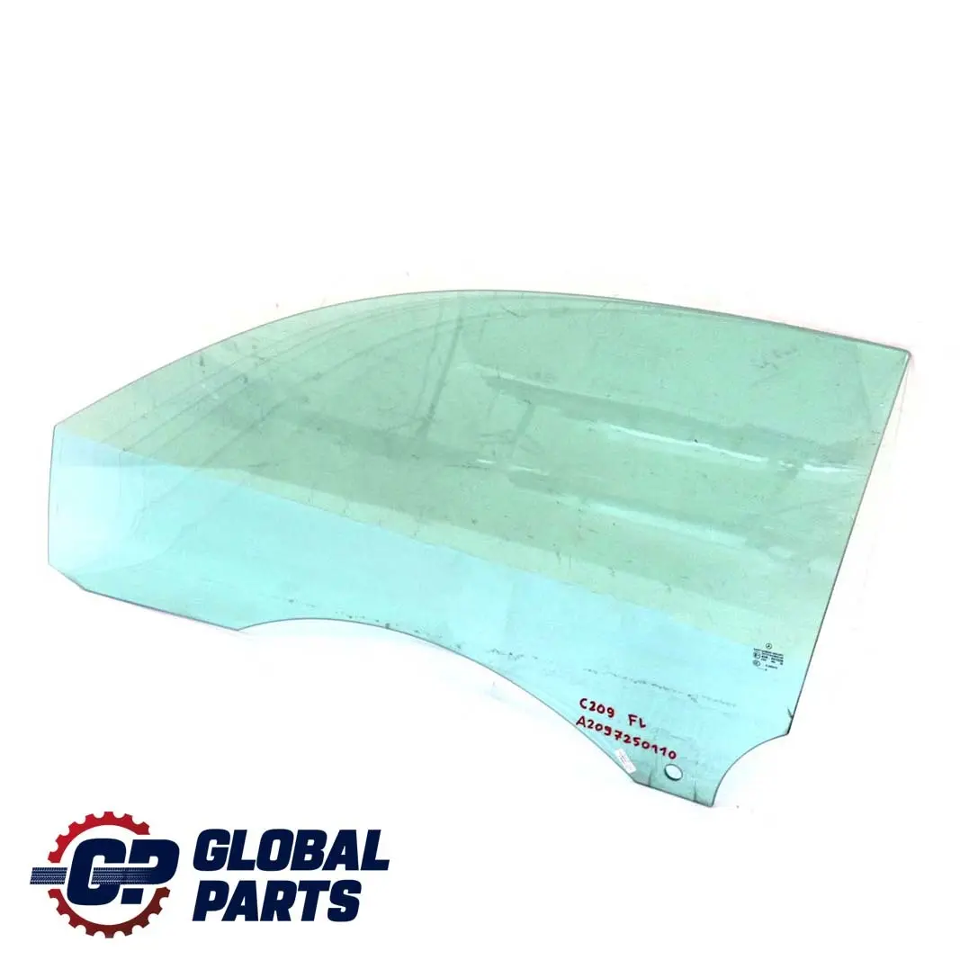 Cristal delantero izquierdo Verde AS2 para Mercedes C209 con número de pieza A2097250110 Mercedes C209 Cristal delantero izquierdo Verde AS2 - SKU A2097250110 - Número de pieza A2097250110