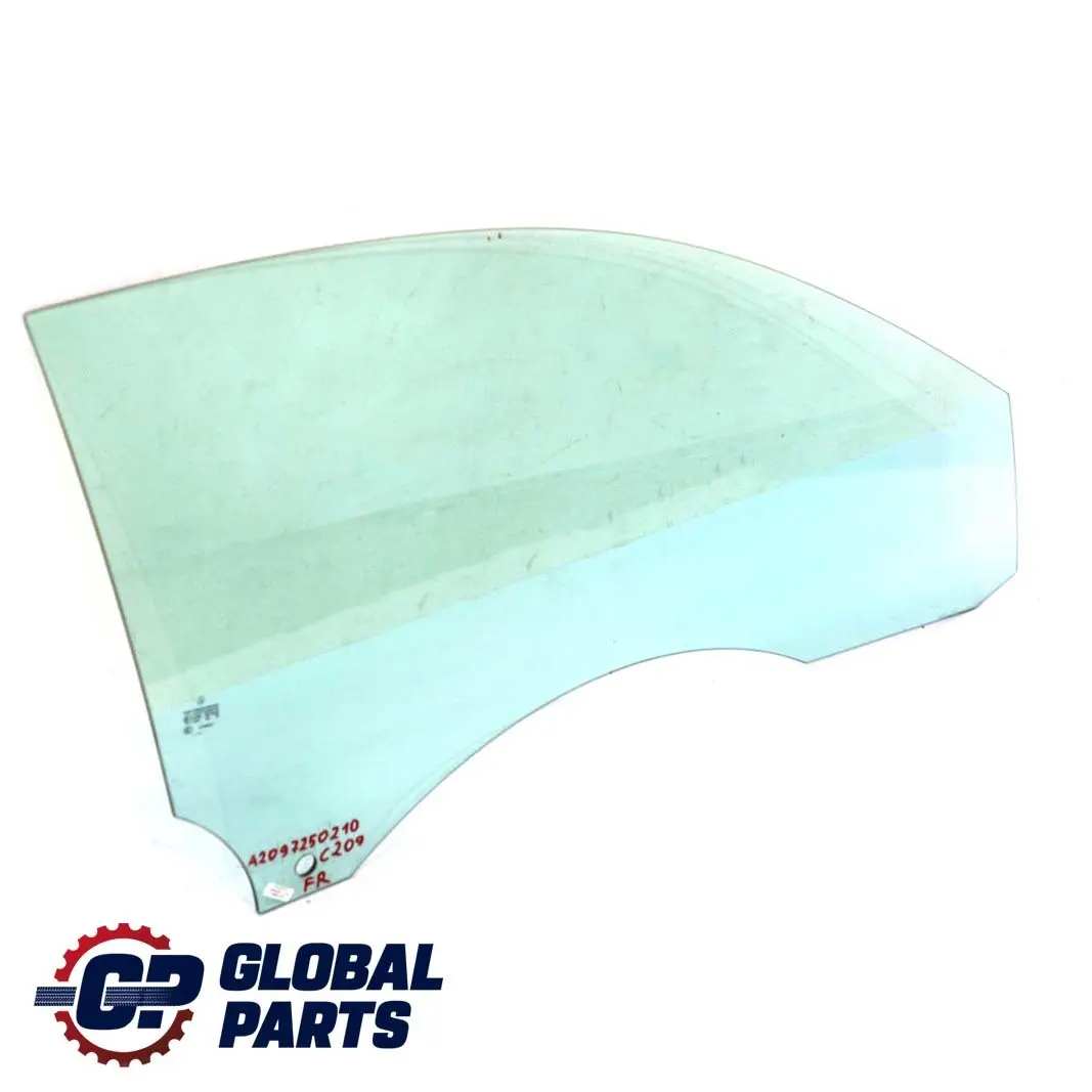 Mercedes C209 Front Window Glass Green AS2 Right O/S - SKU A2097250210 - Part number A2097250210