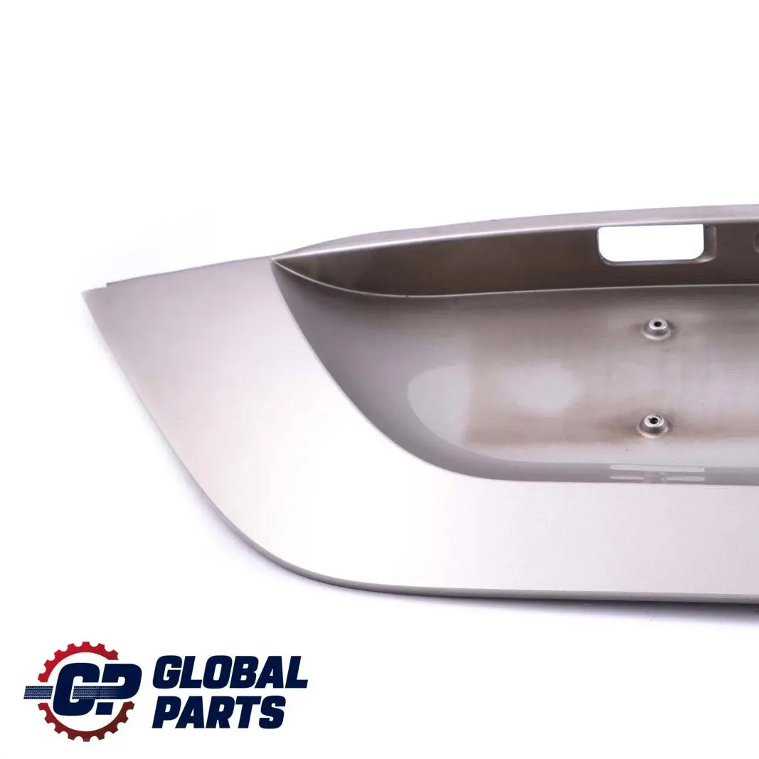 Trim Number Plate Trunk Cubanite Silver - 723 to Mercedes C209 Rear Tailgate with Part number A2097500081 Mercedes C209 Rear Tailgate Trim Number Plate Trunk Cubanite Silver - 723 - SKU A2097500081-CS - Part number A2097500081