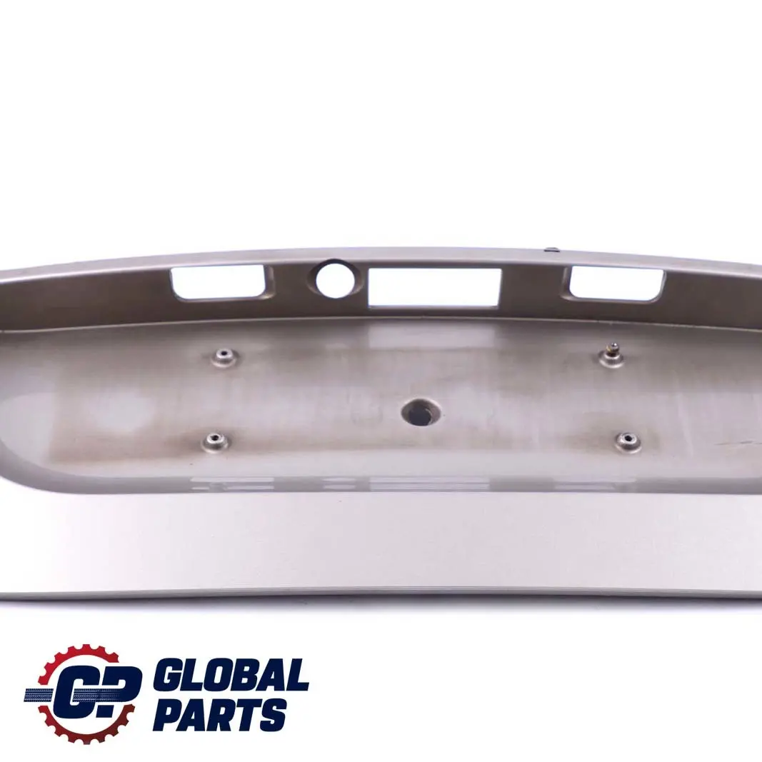 CLK-Class C209 Rear Tailgate Trim Number Plate Trunk Cubanite Silver to Mercedes with Part number A2097500081 Mercedes CLK-Class C209 Rear Tailgate Trim Number Plate Trunk Cubanite Silver - SKU A2097500081-CS - Part number A2097500081