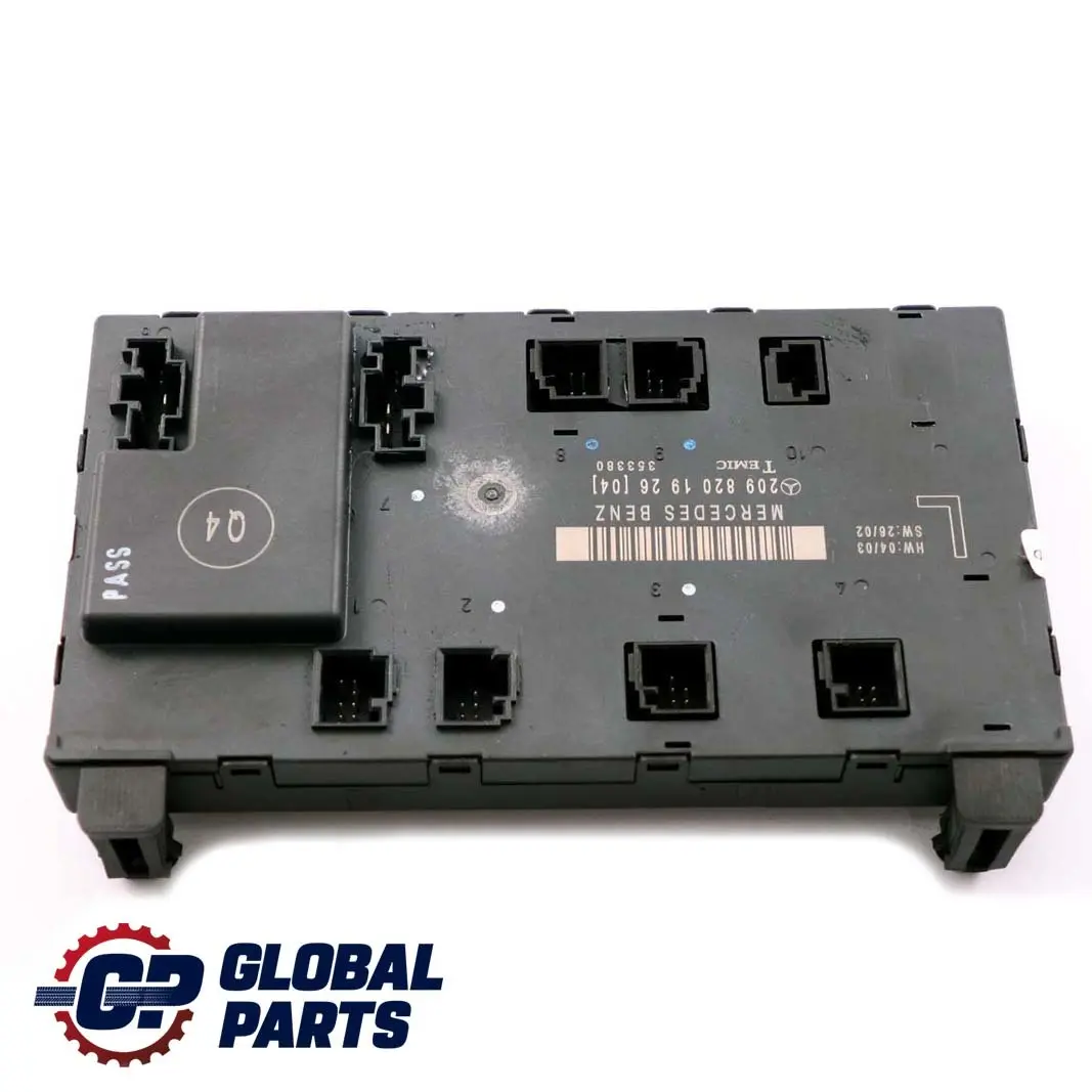 Módulo de Control de Puerta Delantera Izquierda para Mercedes C209 con número de pieza A2098201926 Mercedes C209 Módulo de Control de Puerta Delantera Izquierda - SKU A2098202126 - Número de pieza A2098201926