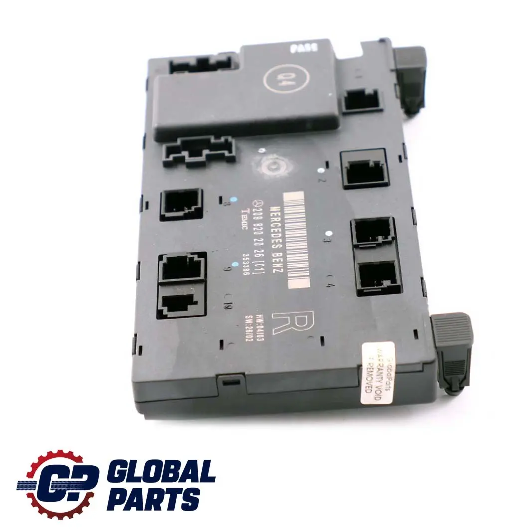 Mercedes-Benz CLK-Class C209 Front Right O/S Door Control Unit to with Part number A2098202026 Mercedes-Benz CLK-Class C209 Front Right O/S Door Control Unit - SKU A2098202226 - Part number A2098202026