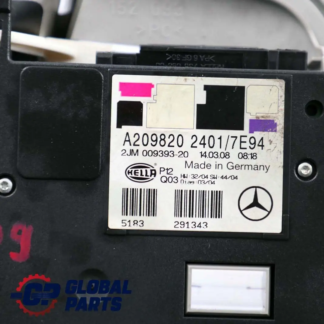  Mercedes-Benz CLK-Klasse C209 W209 Innenraum Dach Licht Lamp - SKU A2098202401 - Teilenummer A2098202401