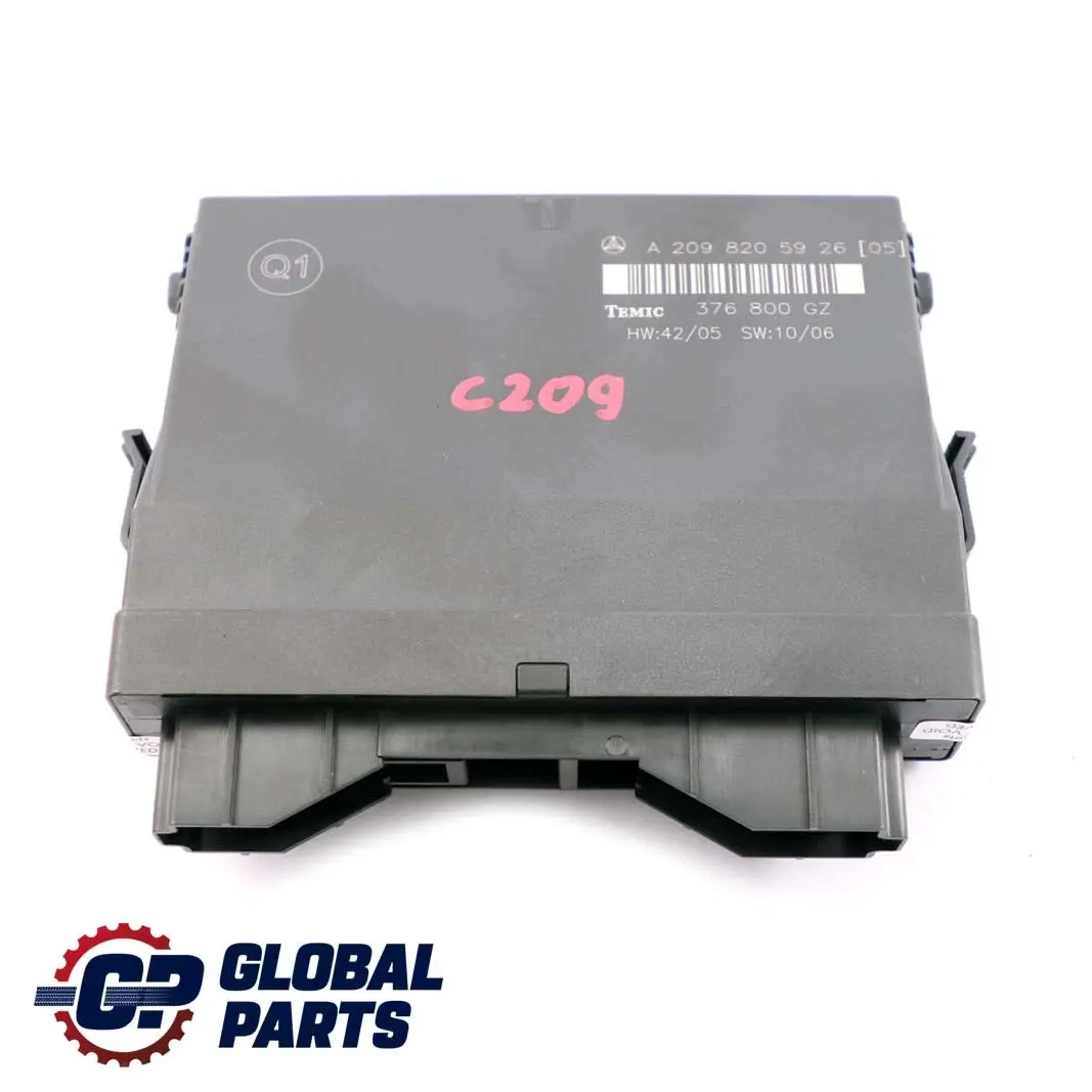 Unidad módulo control de la carrocería para Mercedes CLK C209 con número de pieza A2098205926 Mercedes CLK C209 Unidad módulo control de la carrocería - SKU A2098205926 - Número de pieza A2098205926