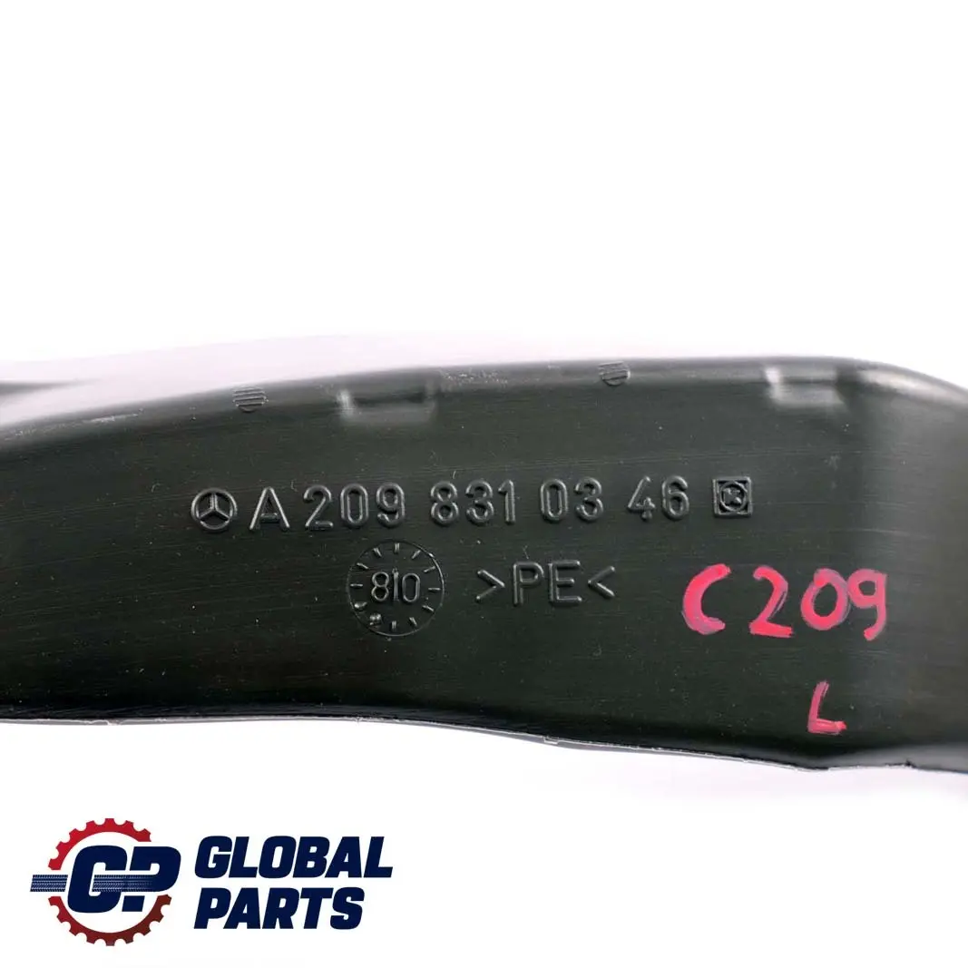 Duct Guide Channel Left N/S to Mercedes C209 Air with Part number A2098310346 Mercedes C209 Air Duct Guide Channel Left N/S - SKU A2098310346 - Part number A2098310346