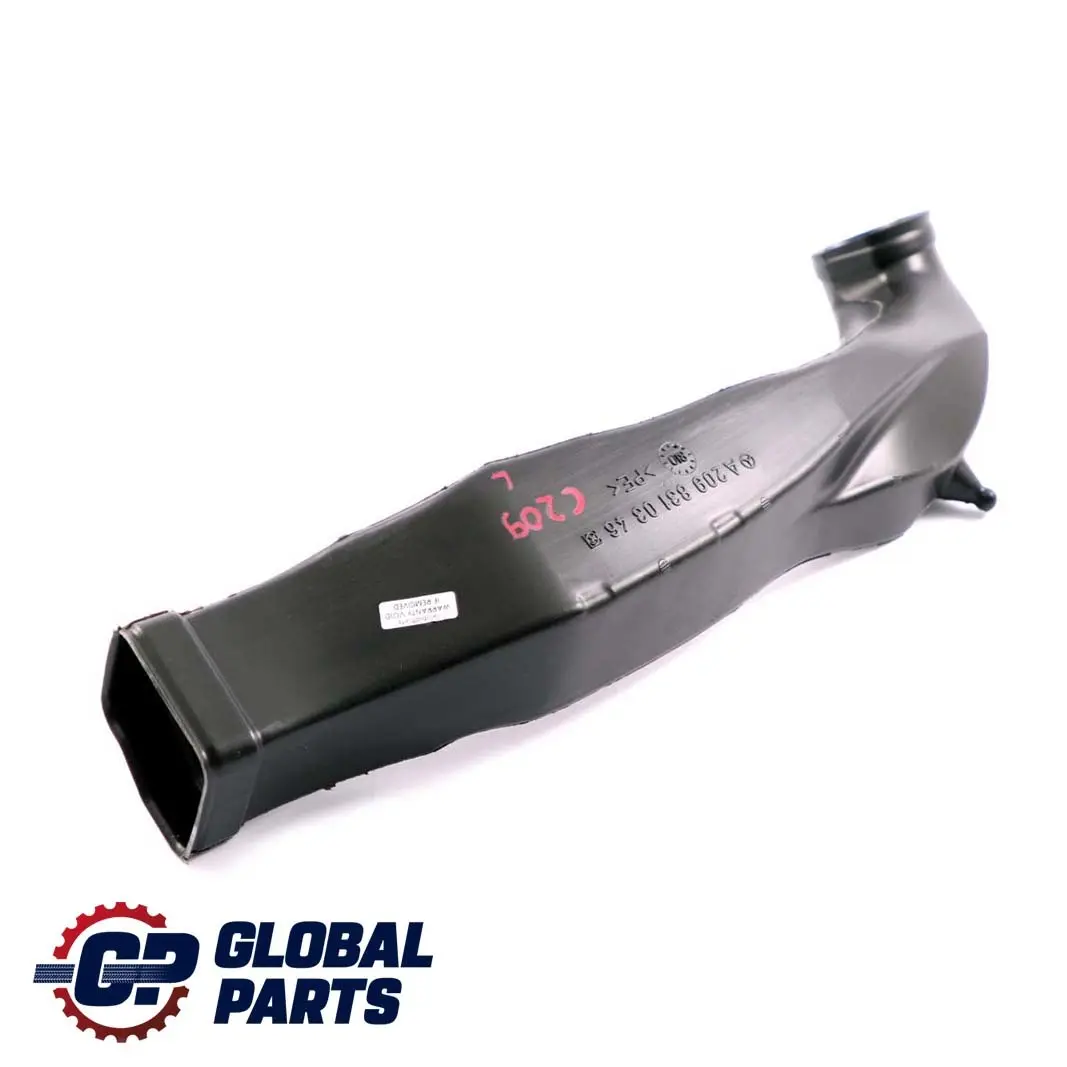 Conducto de Aire Canal Guía Izquierda para Mercedes C209 con número de pieza A2098310346 Mercedes C209 Conducto de Aire Canal Guía Izquierda - SKU A2098310346 - Número de pieza A2098310346