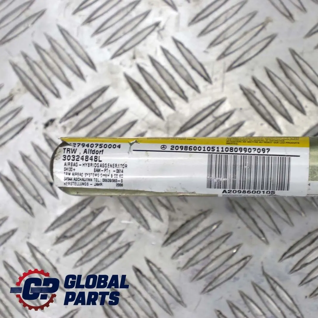 Mercedes C209 Drop Down Side Curtain Air Module Left N/S - SKU A2098600105 - Part number A2098600105