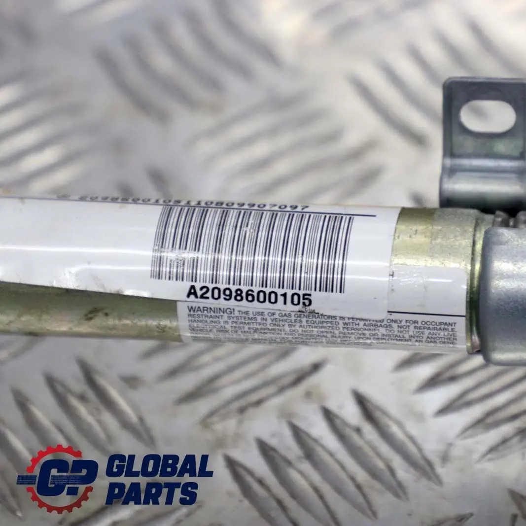 Módulo de aire para cortina lateral abatible izquierda para Mercedes C209 con número de pieza A2098600105 Mercedes C209 Módulo de aire para cortina lateral abatible izquierda - SKU A2098600105 - Número de pieza A2098600105
