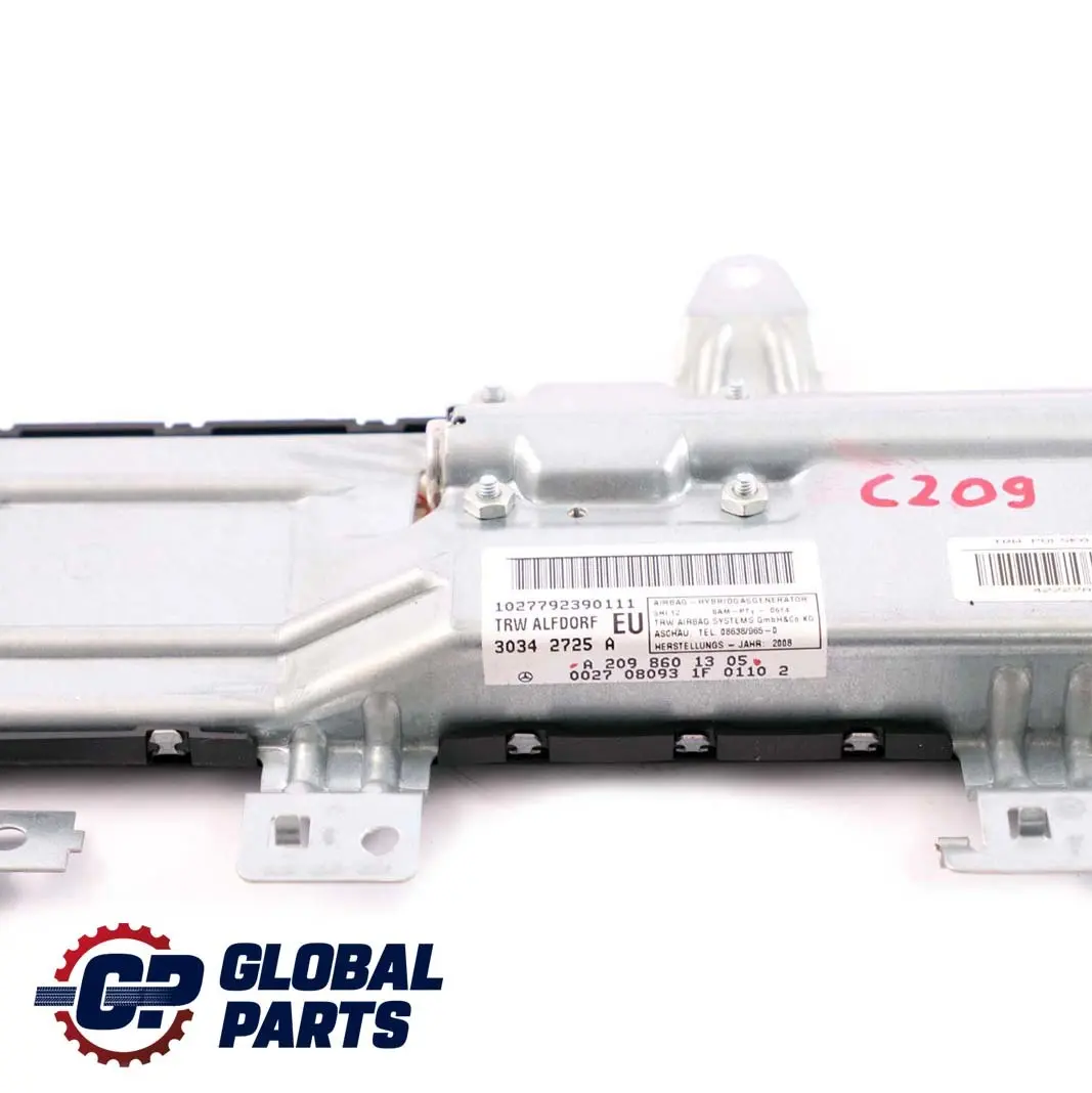 CLK-Class C209 Passenger Side Front Left Door Card Airbag to Mercedes with Part number A2098601305 Mercedes CLK-Class C209 Passenger Side Front Left Door Card Airbag - SKU A2098601305 - Part number A2098601305
