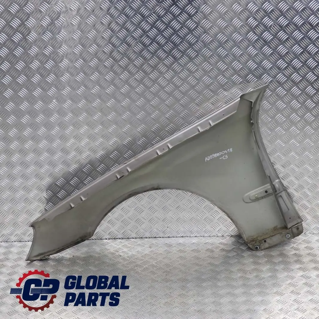 Front Right O/S Side Panel Wing Fender Cubanite Silver - 723 to Mercedes CLK C209 with Part number A2098800418 Mercedes CLK C209 Front Right O/S Side Panel Wing Fender Cubanite Silver - 723 - SKU A2098800418-CS - Part number A2098800418