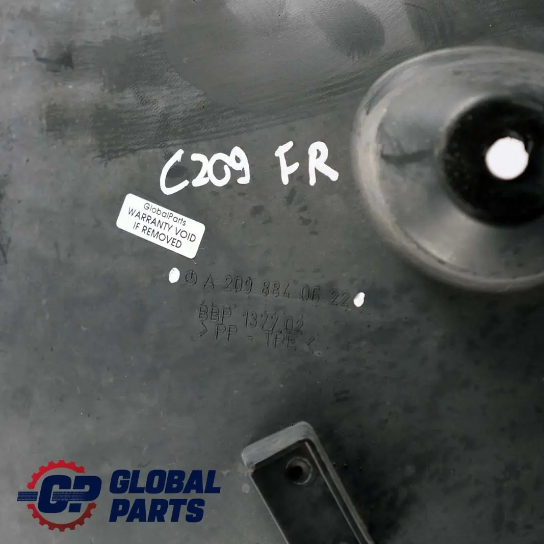 Benz CLK C209 Sezione anteriore destra Copertura arco ruota per Mercedes con numero di parte A2098840622 Mercedes Benz CLK C209 Sezione anteriore destra Copertura arco ruota - SKU A2098840622 - Numero di parte A2098840622